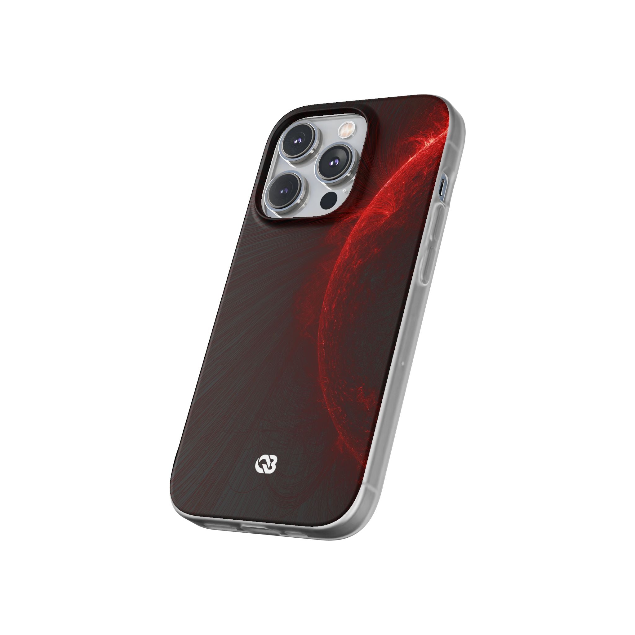 Red Lite Phone Case for iPhone - Solar Crimson Flare