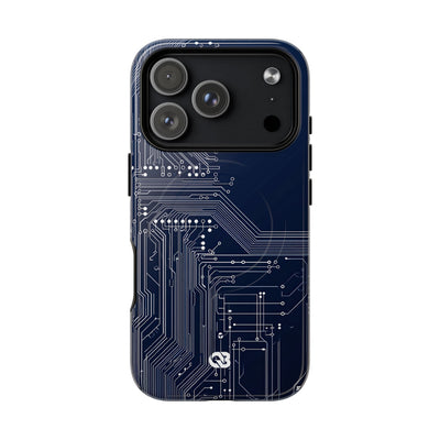 Blue Tough 2.0 Magsafe Phone Case for iPhone - Cobalt Data Stream
