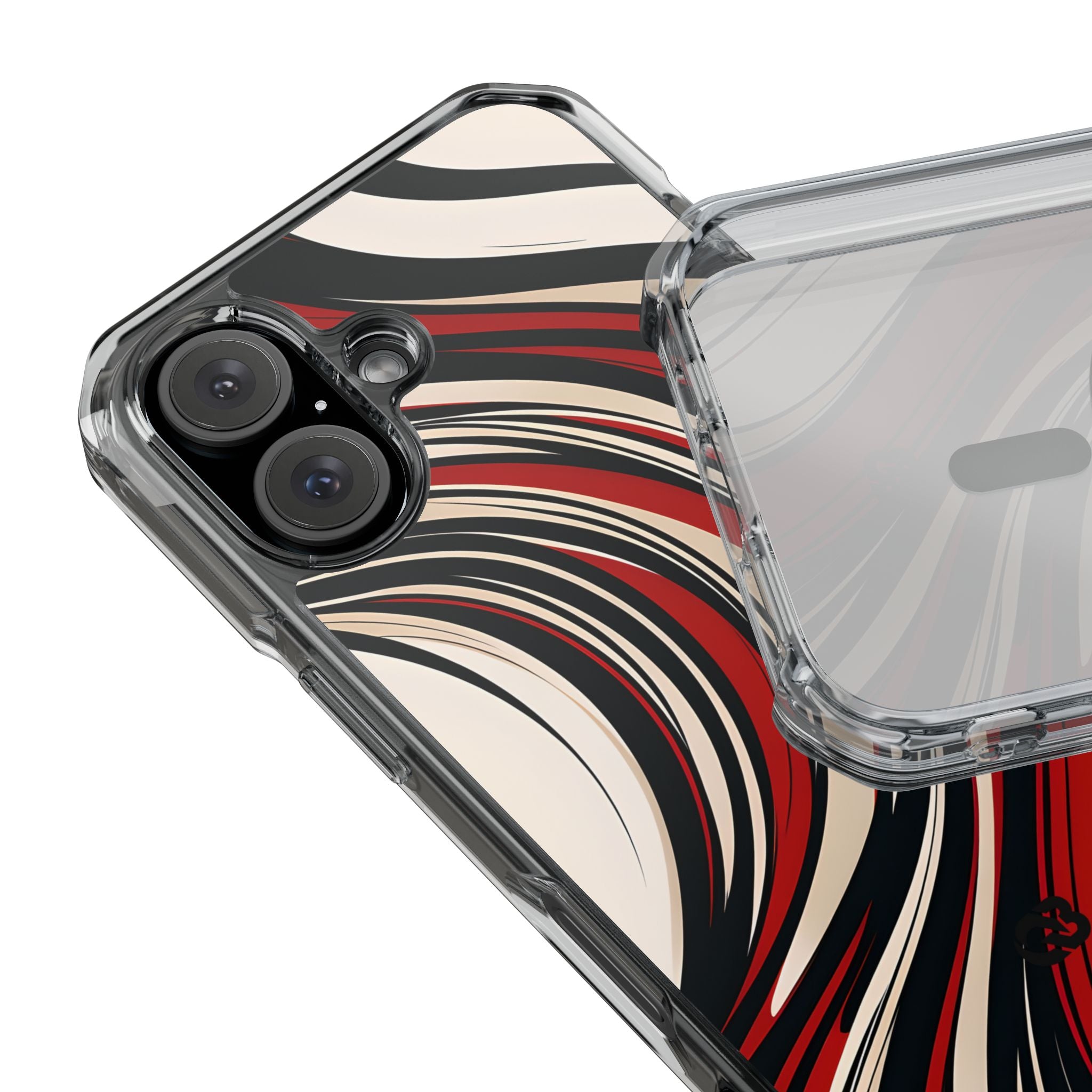 Karmesin Fluss Wellen · Impact Handyhülle für iPhone · Magsafe