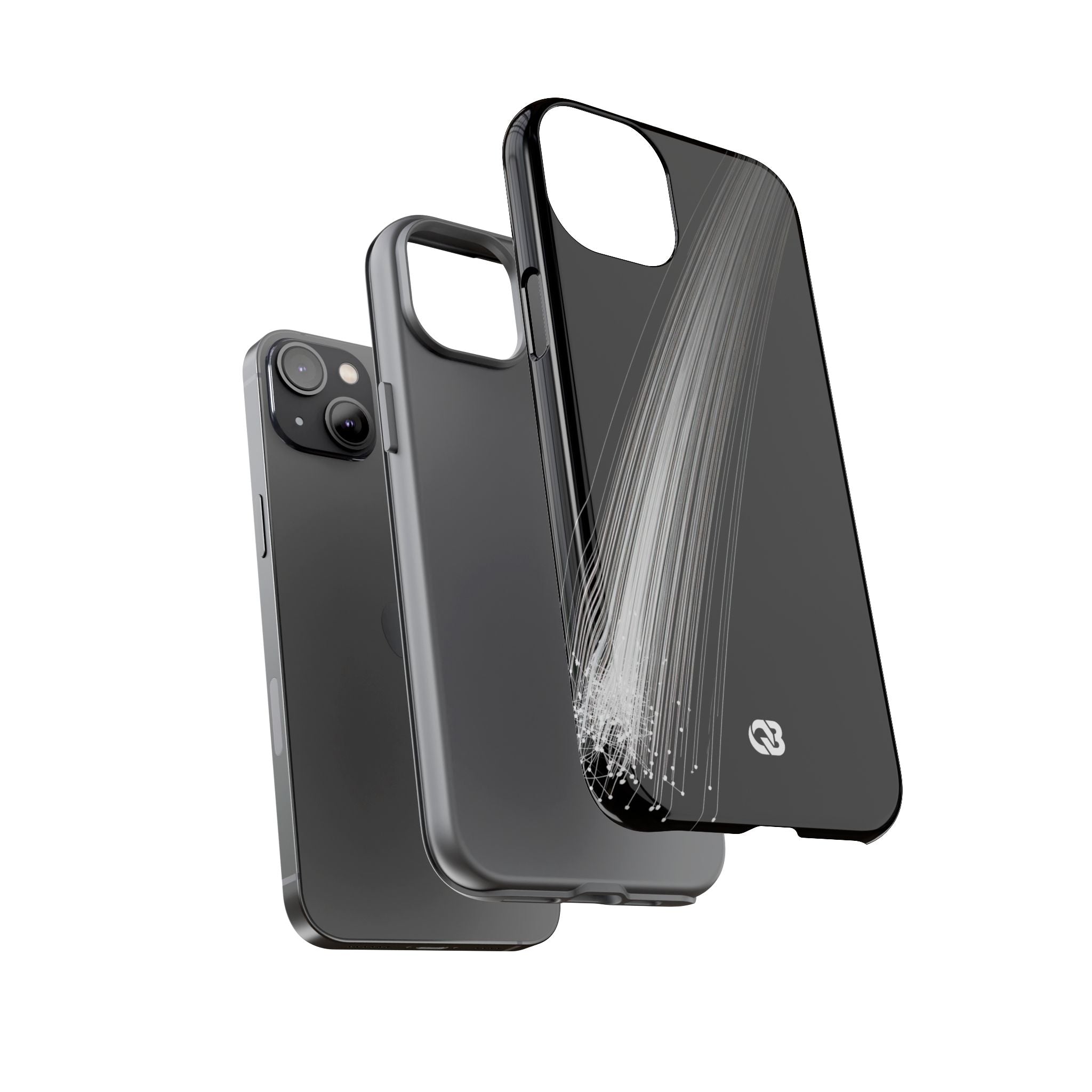 Black Tough Phone Case for iPhone - Linear Velocity Beam