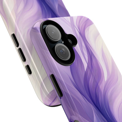 Purple Ribbon Waves iPhone 16 Case - Tough