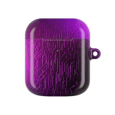 Violet Cyber Circuit · Hard Case for AirPods & AirPods Pro · Purple