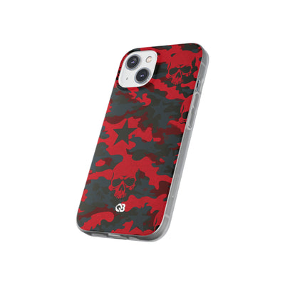Crimson Skull Camo · Lite Phone Case for iPhone ·  Red