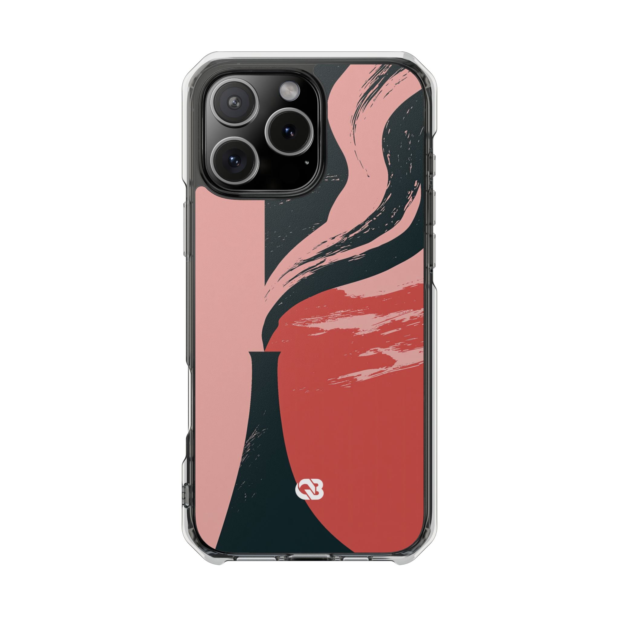 Pink Impact MagSafe Phone Case for iPhone - Cinder Rose Plume
