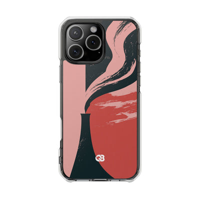 Pink Impact MagSafe Phone Case for iPhone - Cinder Rose Plume