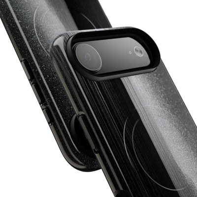 Black Tough 2.0 Magsafe Phone Case for iPhone - Brutalist Pixel Monolith