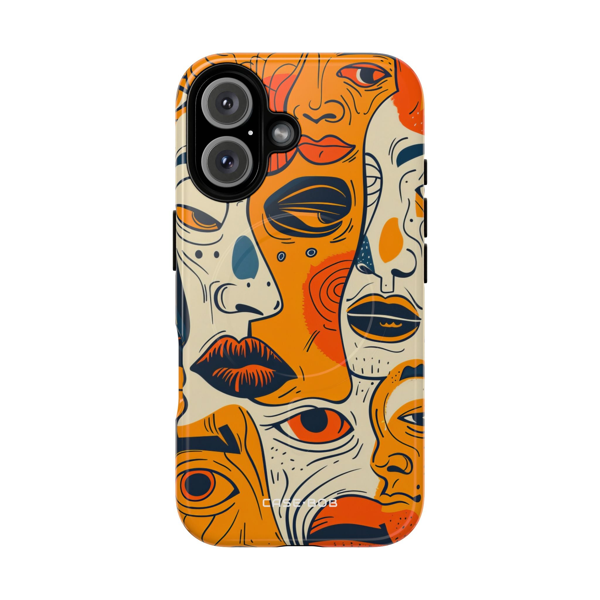 Tangled Faces Sunset iPhone 16 Case - Tough+