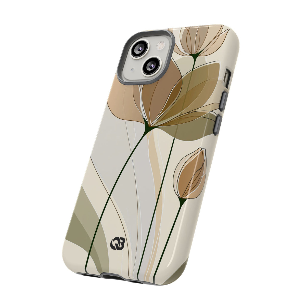 Translucent Petal Contour · Tough Phone Case for iPhone · Beige