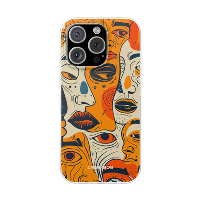 Tangled Faces Sunset iPhone 16 Pro Case - Soft