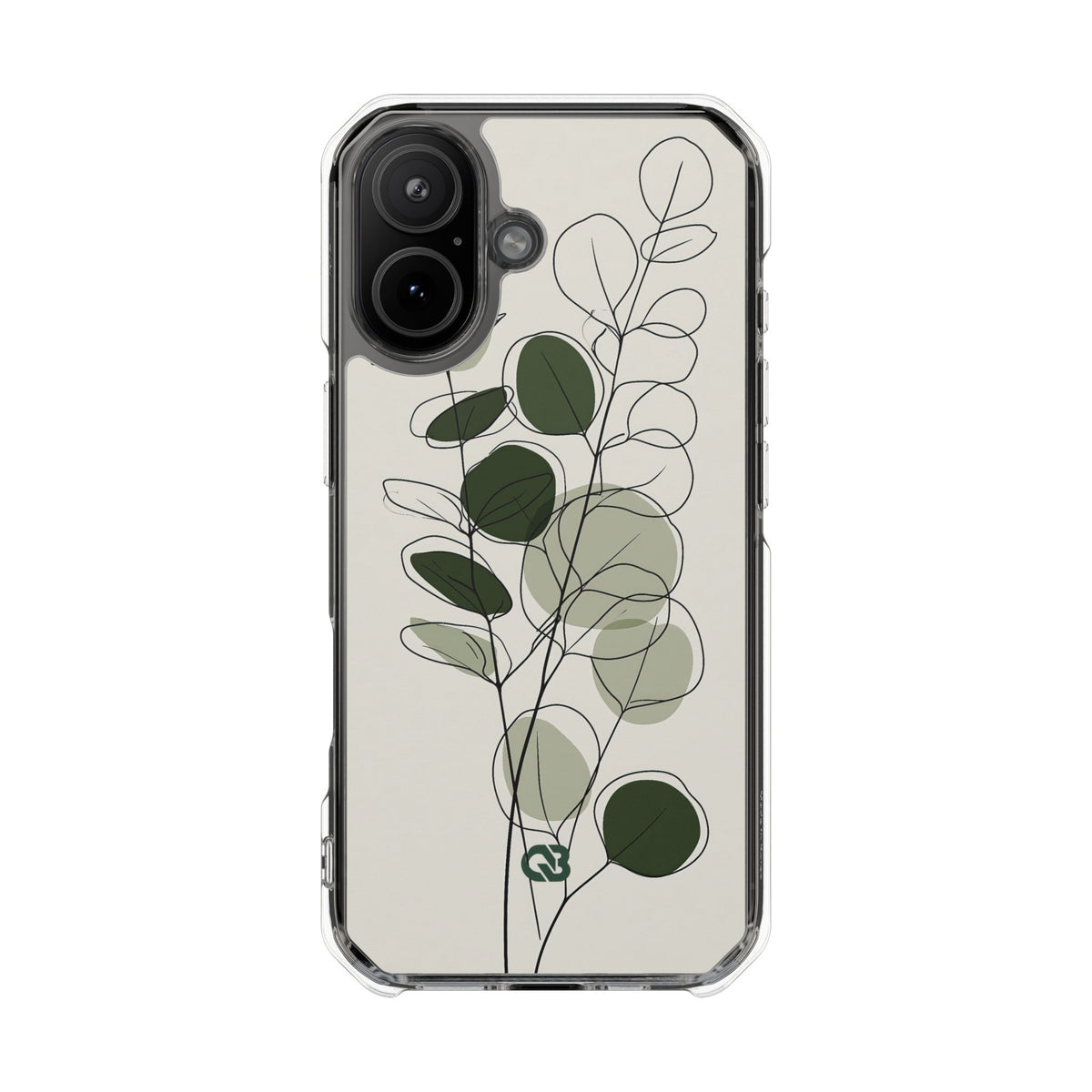 Eucalyptus Foliage Study · Clear Impact Magnetic Phone Case for iPhone ·  Green