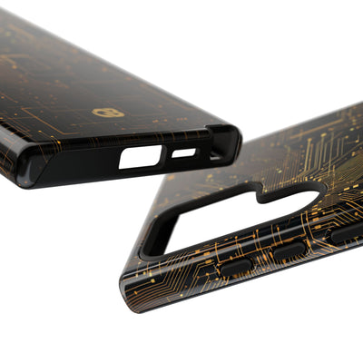 Gold Tough Phone Case for Samsung - Amber Core Mainframe