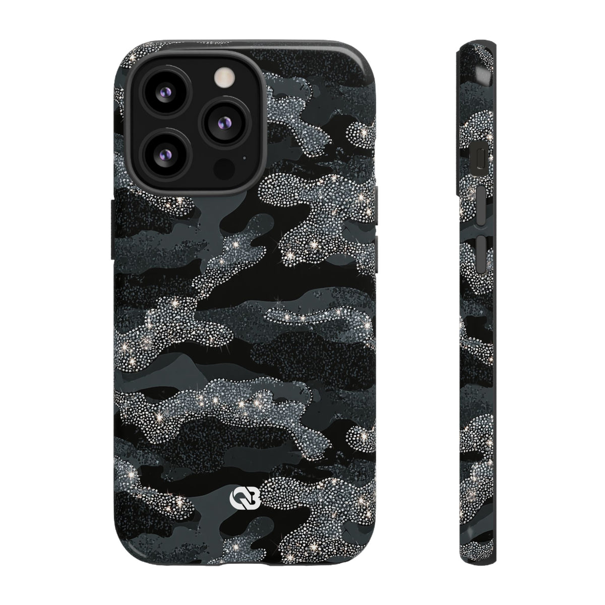 Glitter Shadow Camo · Tough Phone Case for iPhone · Black