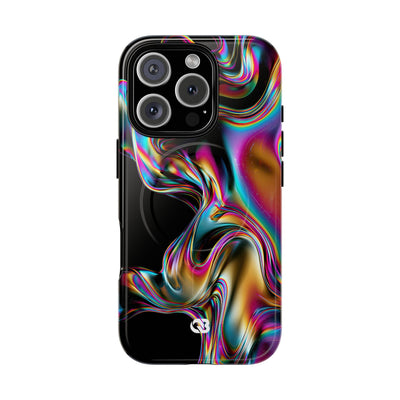 Purple Tough 2.0 Magsafe Phone Case for iPhone - Liquid Neon Chrome