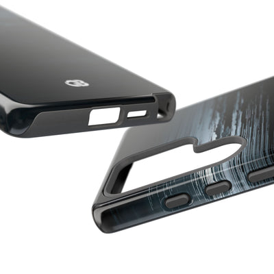 Black Tough Phone Case for Samsung - Frozen Signal Glitch