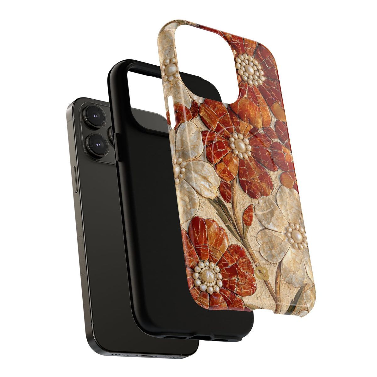Carnelian Pearl Bloom · Tough 2.0 Magnetic Phone Case for iPhone · Orange