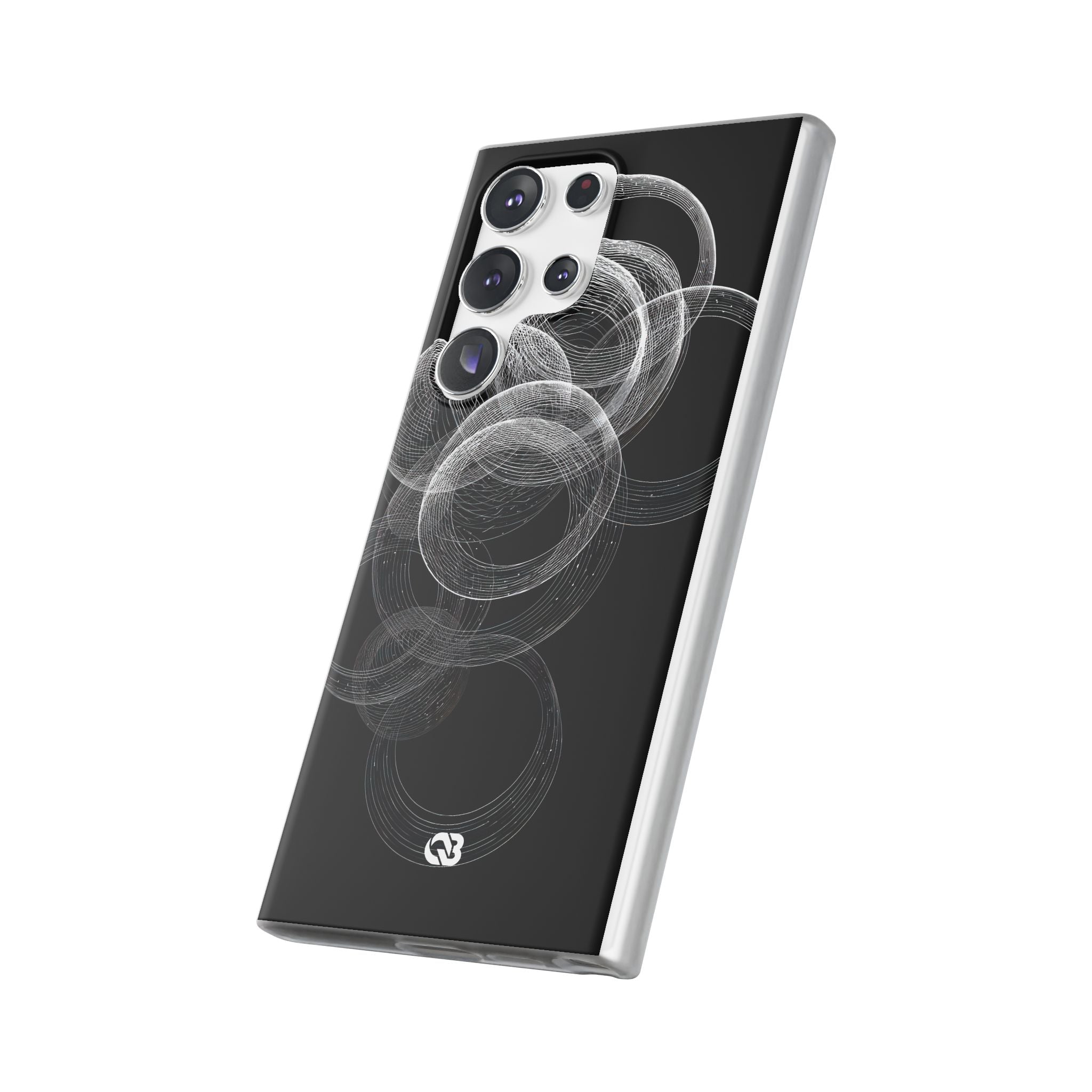 Black Lite Phone Case for Samsung - Kinetic Wireframe Orbit