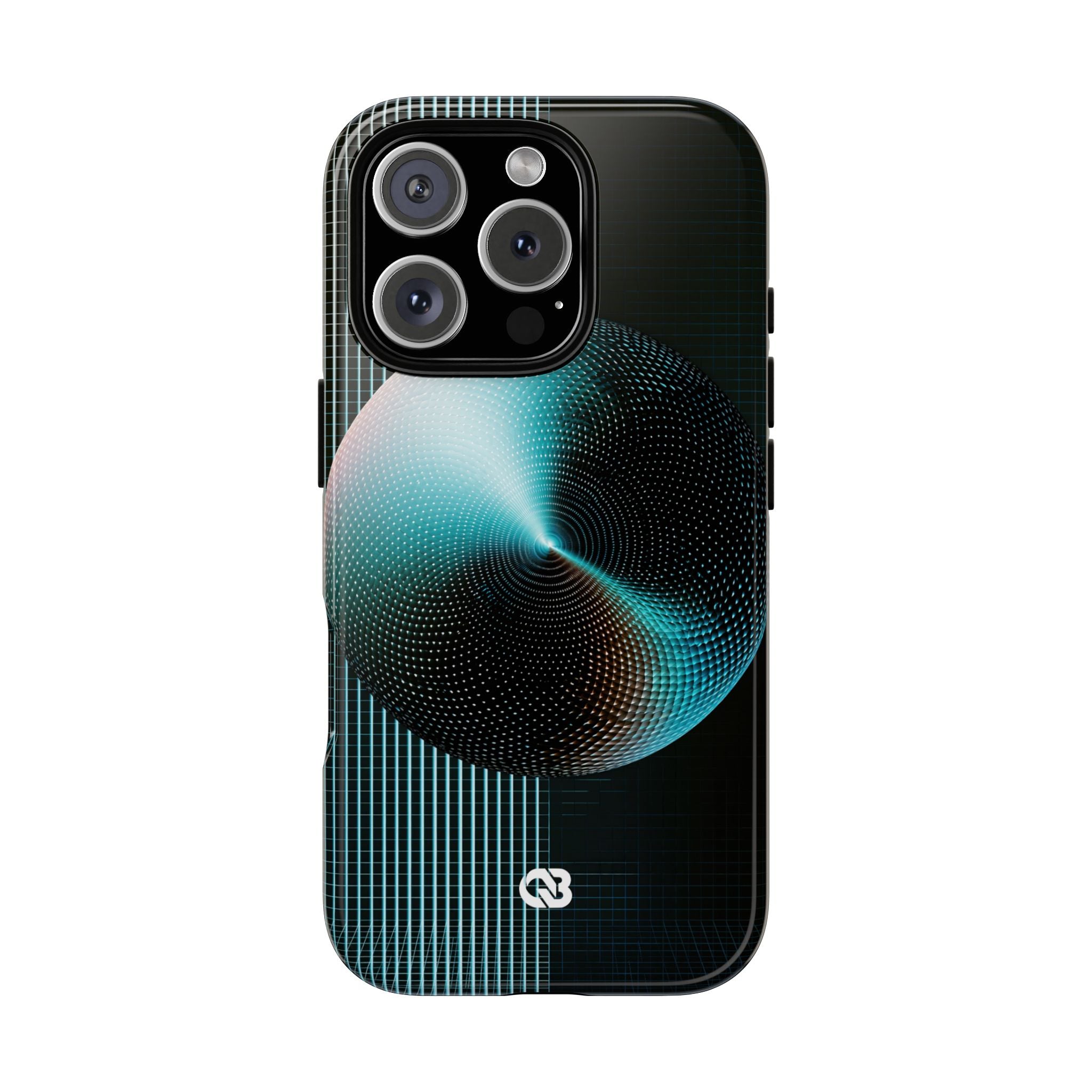 Blue Tough Phone Case for iPhone - Cyan Vector Sphere