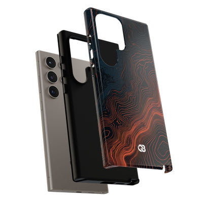 Black Tough Phone Case for Samsung - Volcanic Basalt Map