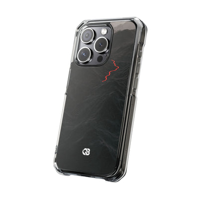 Crimson Ridge Pass · Clear Impact Magnetic Phone Case for iPhone ·  Black