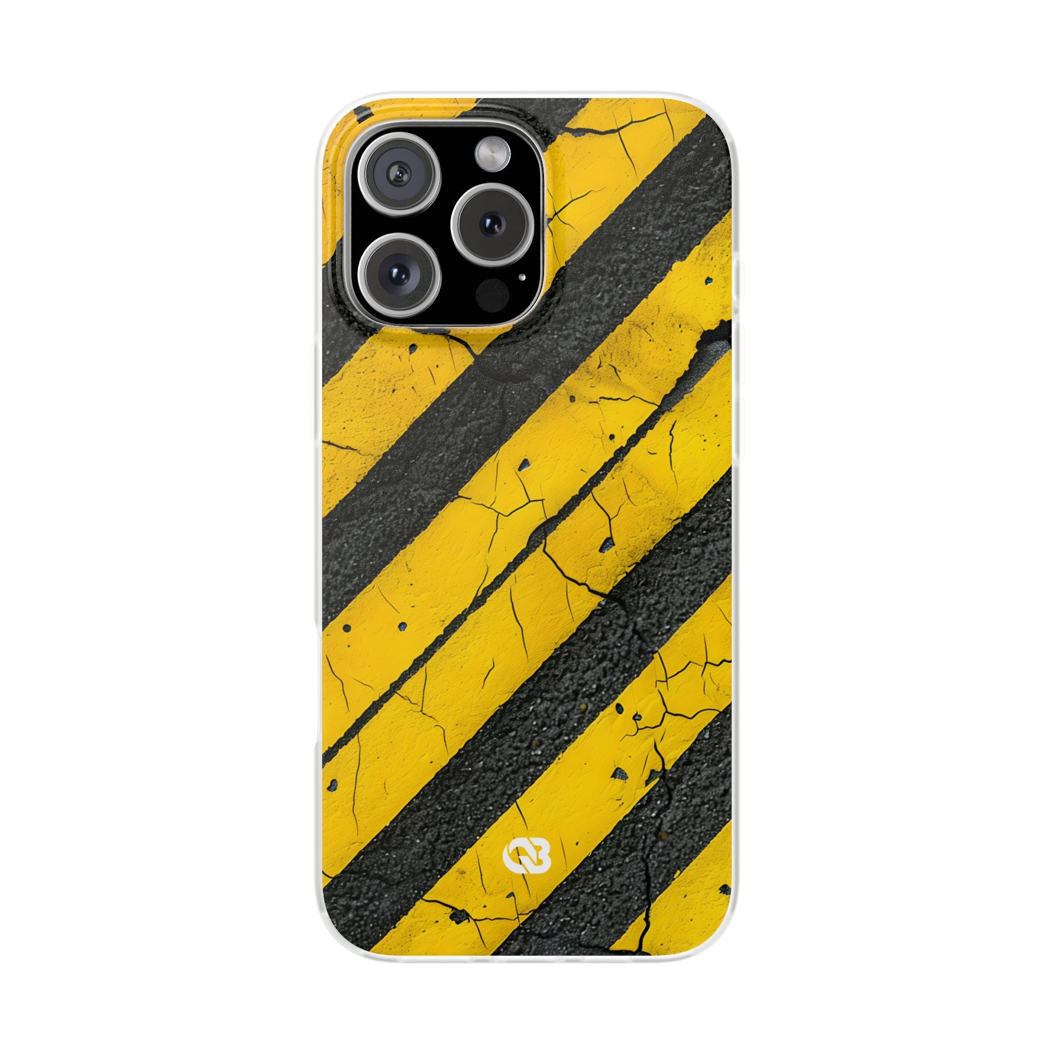 Cracked Hazard Stripes · Soft Phone Case for iPhone