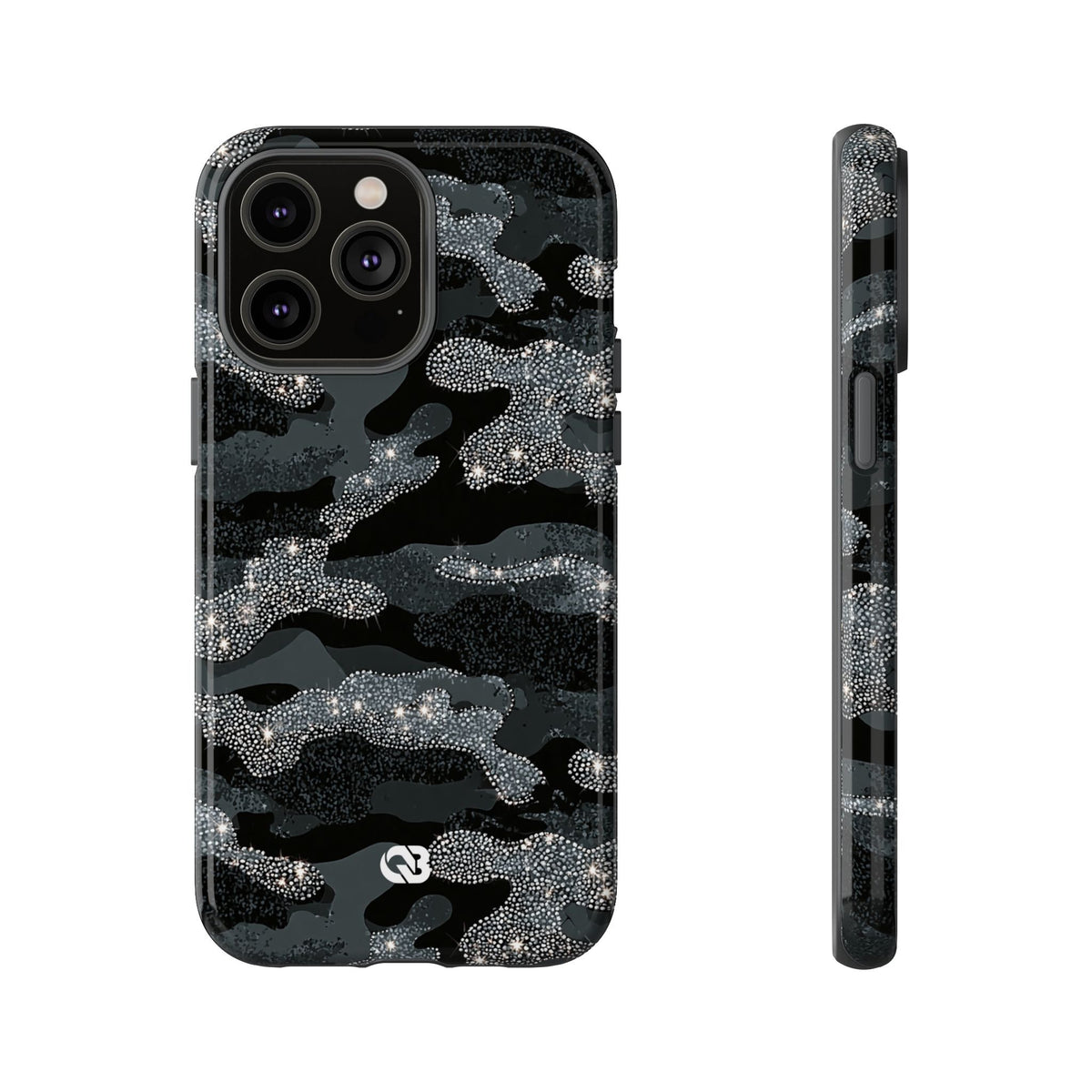 Glitter Shadow Camo · Tough Phone Case for iPhone · Black