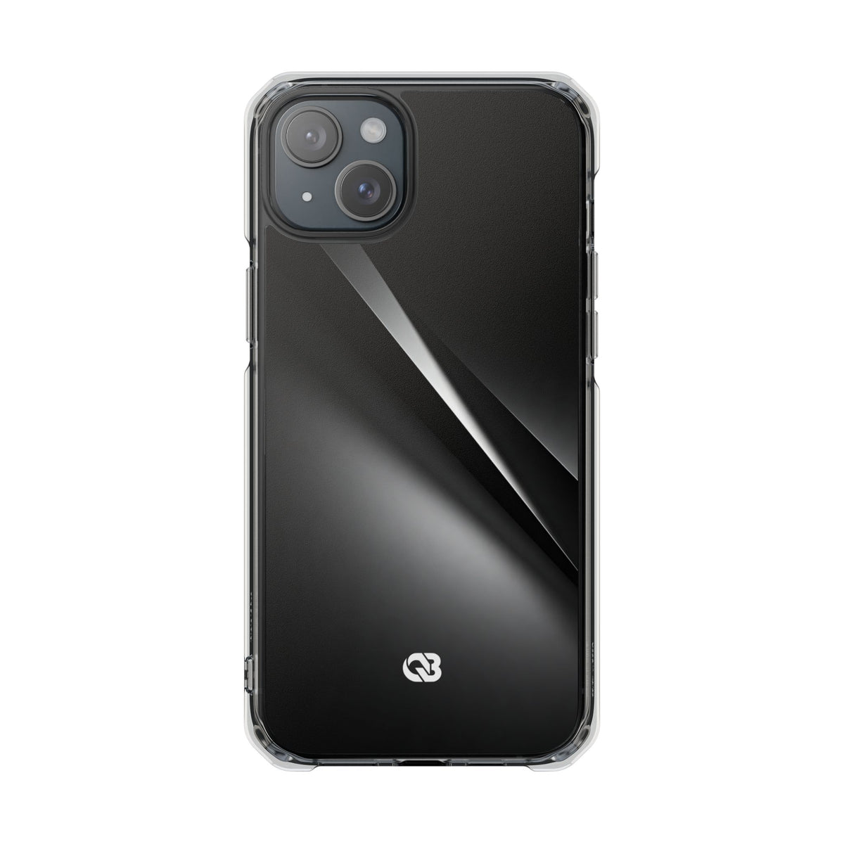 Obsidian Ridge · Clear Impact Magnetic Phone Case for iPhone ·  Black