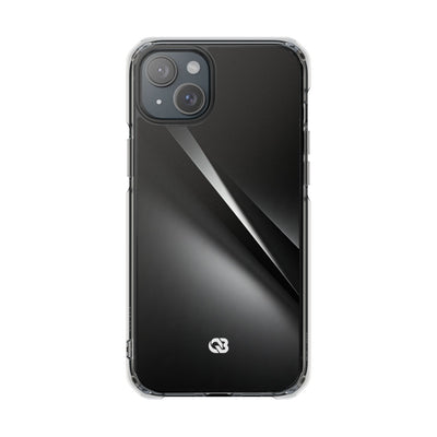 Obsidian Ridge · Clear Impact Magnetic Phone Case for iPhone ·  Black