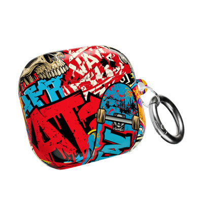 Skate Skull Riot · Hard Case for AirPods & AirPods Pro · Red