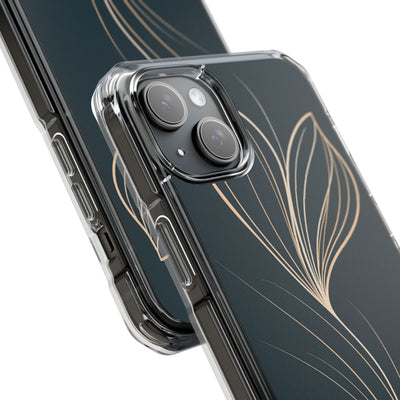 Teal Impact MagSafe Phone Case for iPhone - Sandstone Silk Flora