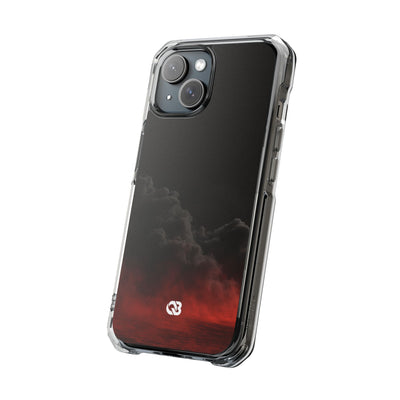 Crimson Fog Void · Clear Impact Magnetic Phone Case for iPhone ·  Black
