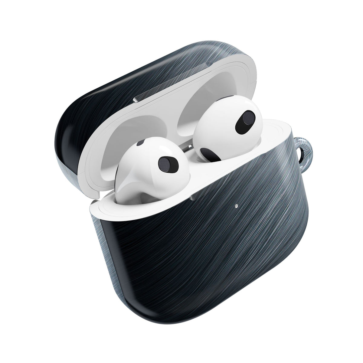 Brushed Obsidian Steel · Hard Case for AirPods & AirPods Pro · Grey