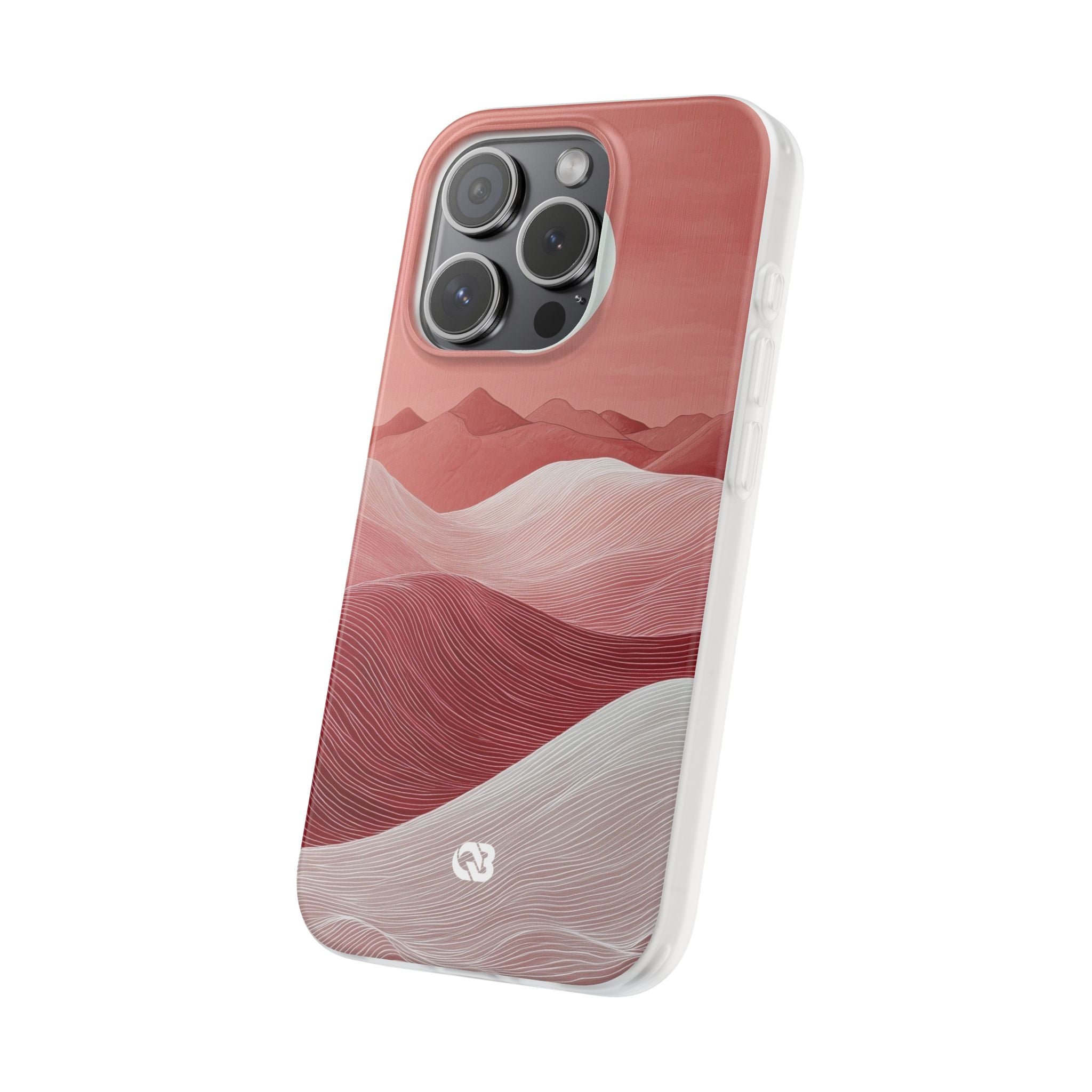 Crimson Dune Horizon · Soft Phone Case for iPhone