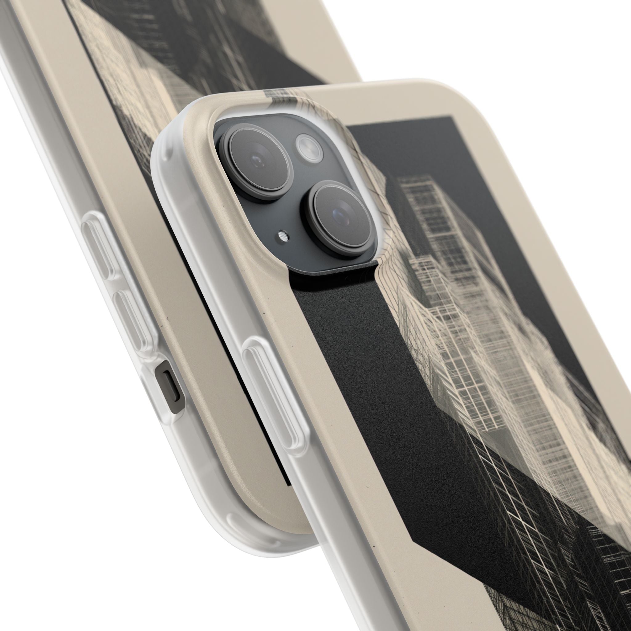 Beige Lite Phone Case for iPhone - Monolith Urban Grid