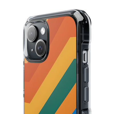 Retro Ridge Lines · Impact Coque de téléphone pour iPhone · Magsafe