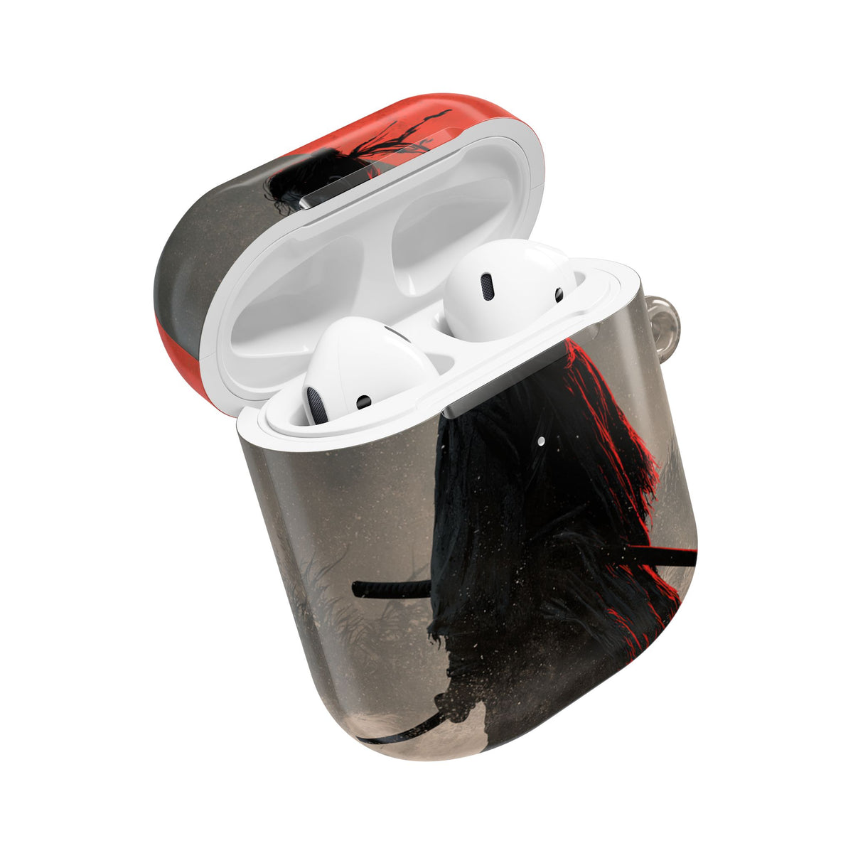 Crimson Moon Ronin · Hard Case for AirPods & AirPods Pro · Black