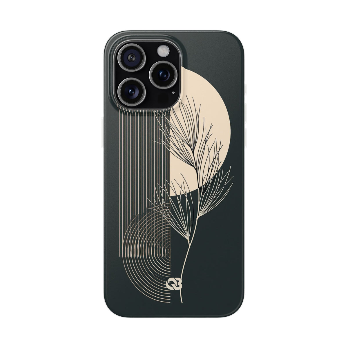 Botanical Crescent Linework · Lite Phone Case for iPhone ·  Green
