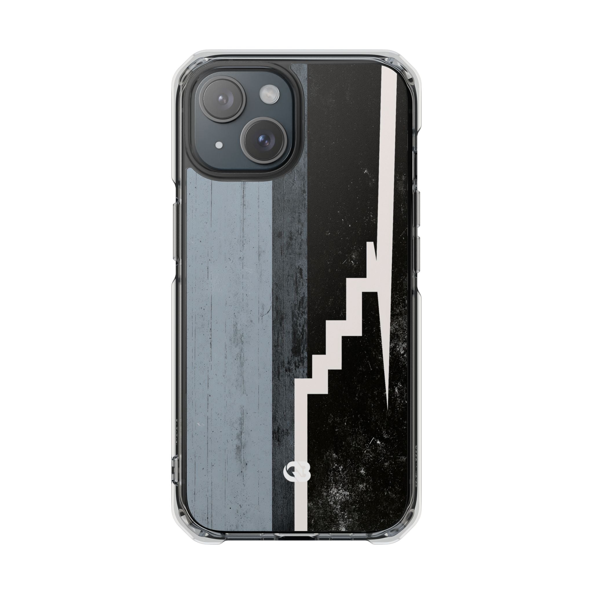 Grey Impact MagSafe Phone Case for iPhone - Industrial Concrete Void