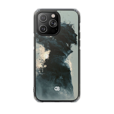 Ashen Dissolution · Clear Impact Magnetic Phone Case for iPhone ·  Black