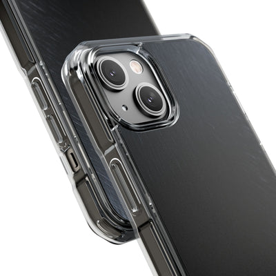 Black Impact MagSafe Phone Case for iPhone - Midnight Brushed Grain