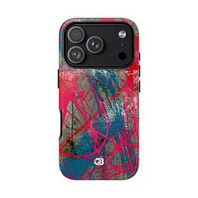 Neon Static Drip · Tough Phone Case for iPhone · Pink