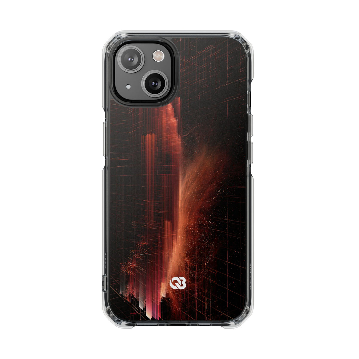 Luminous Monolith · Clear Impact Magnetic Phone Case for iPhone · Black