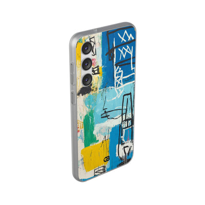 Azure Urban Scribble · Soft Phone Case for Samsung