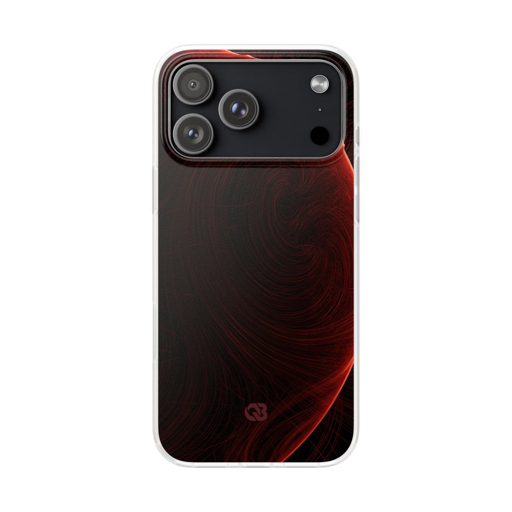 Red Lite Phone Case for iPhone - Crimson Flare Flux