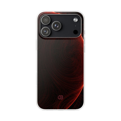 Red Lite Phone Case for iPhone - Crimson Flare Flux