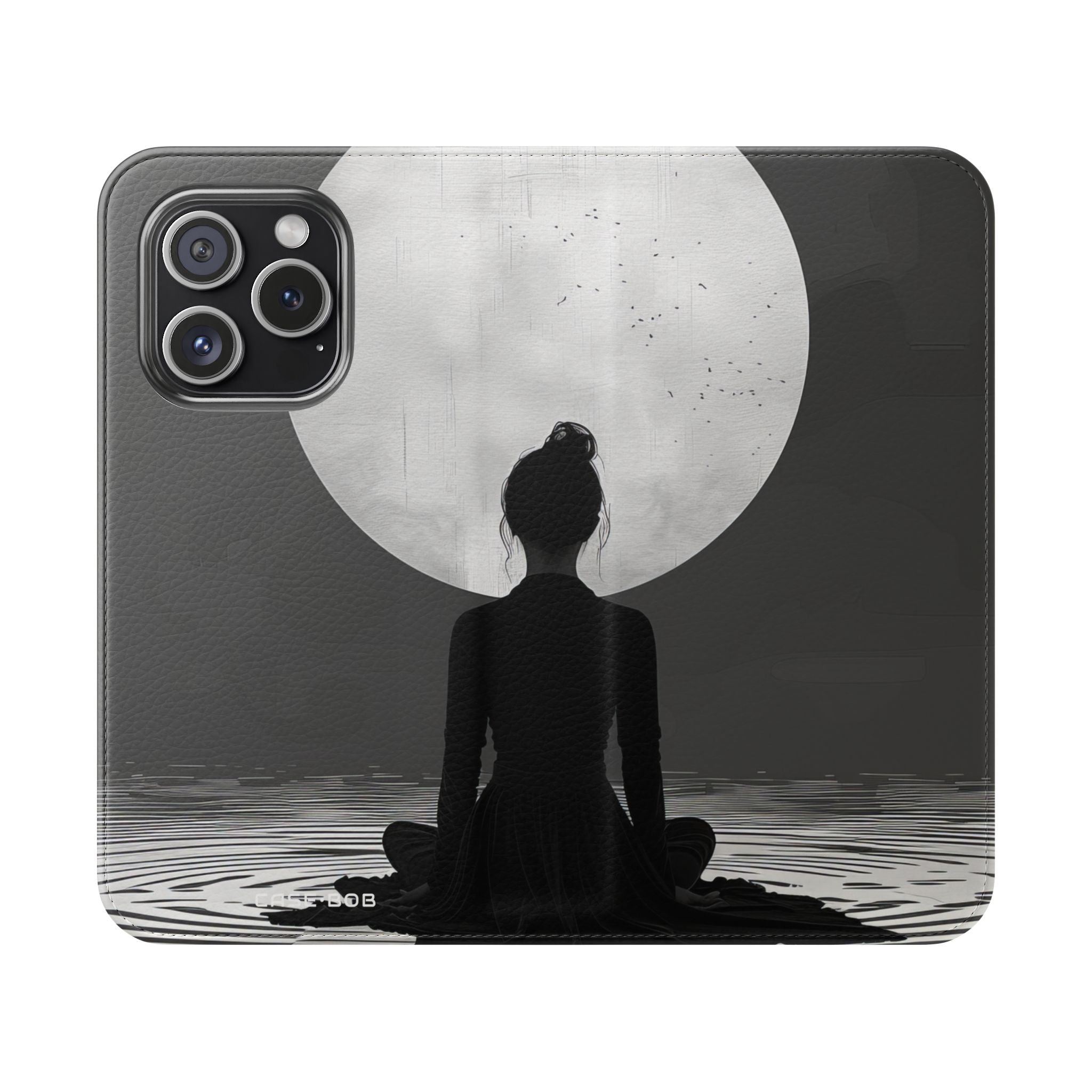 Måneskinne Stilhed - iPhone 15 Pro Cover - Pung