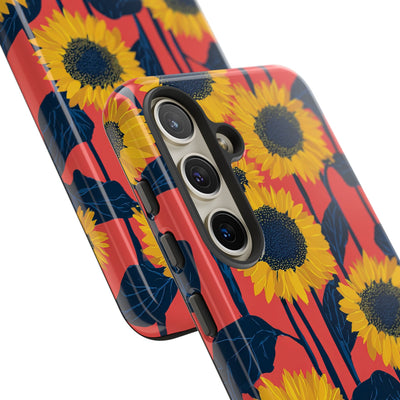 Solar Navy Bloom · Tough Phone Case for Samsung
