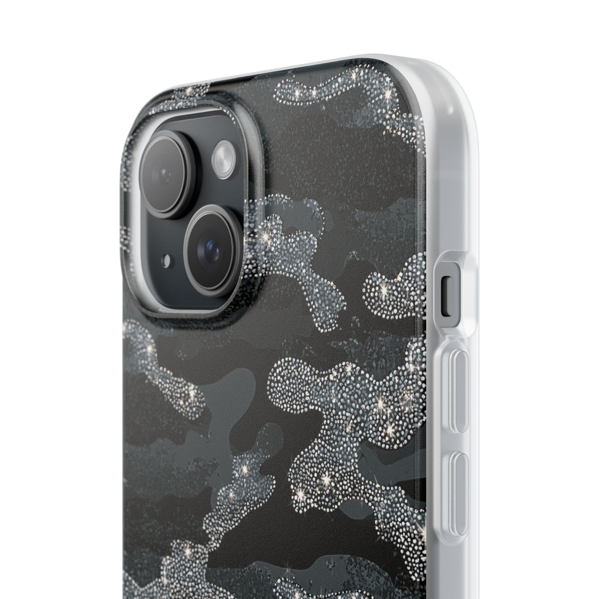 Glitter Shadow Camo · Lite Phone Case for iPhone ·  Black