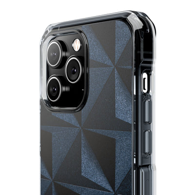 Blue Impact MagSafe Phone Case for iPhone - Indigo Basalt Facets