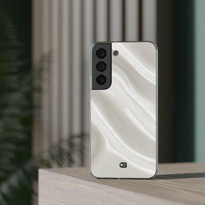 White Lite Phone Case for Samsung - Polished Ivory Wave