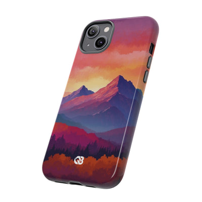 Crimson Mountain Dusk · Tough Phone Case for iPhone